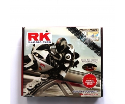 Nhông sên dĩa RK 10ly cao cấp cho Exciter 135 4 số (2007 - 2010), (sên đen 10 ly không phốt; 15 - 39)